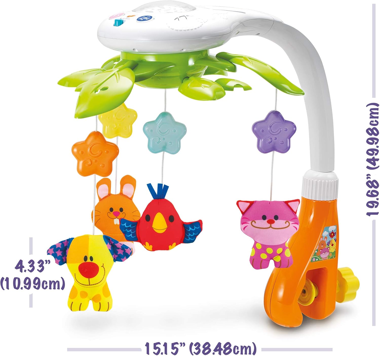 cot mobile with lights and music