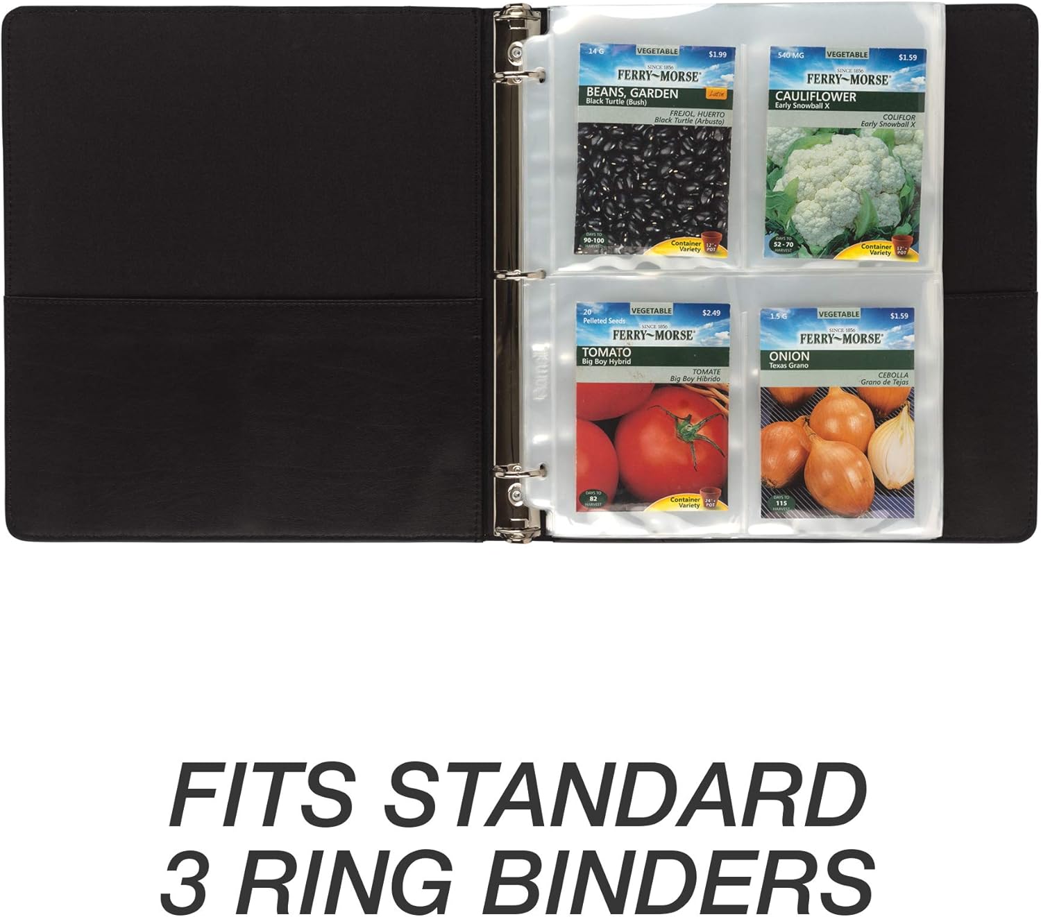 Samsill 50 Pack 4 Pocket Garden Seeds Clear Sheet Protectors, Card Protectors, Also Works for Postcards, Index Cards, Couponing, Each Pocket Measures 3.5" x 5.25", Fits in Standard 3 Ring Binder : Office Products