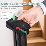 Wodondog Retractable Baby Gate 150 cm Tall 86 cm One Hand Safety Gate view 4
