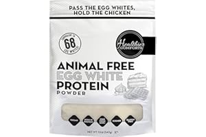 Healthier Comforts Animal-Free Egg White Powder (8 oz) | Vegan Egg White Protein - Unflavored | Cholesterol-Free, Non-GMO, Dairy-Free, High Protein for Baking, Cooking & Shakes