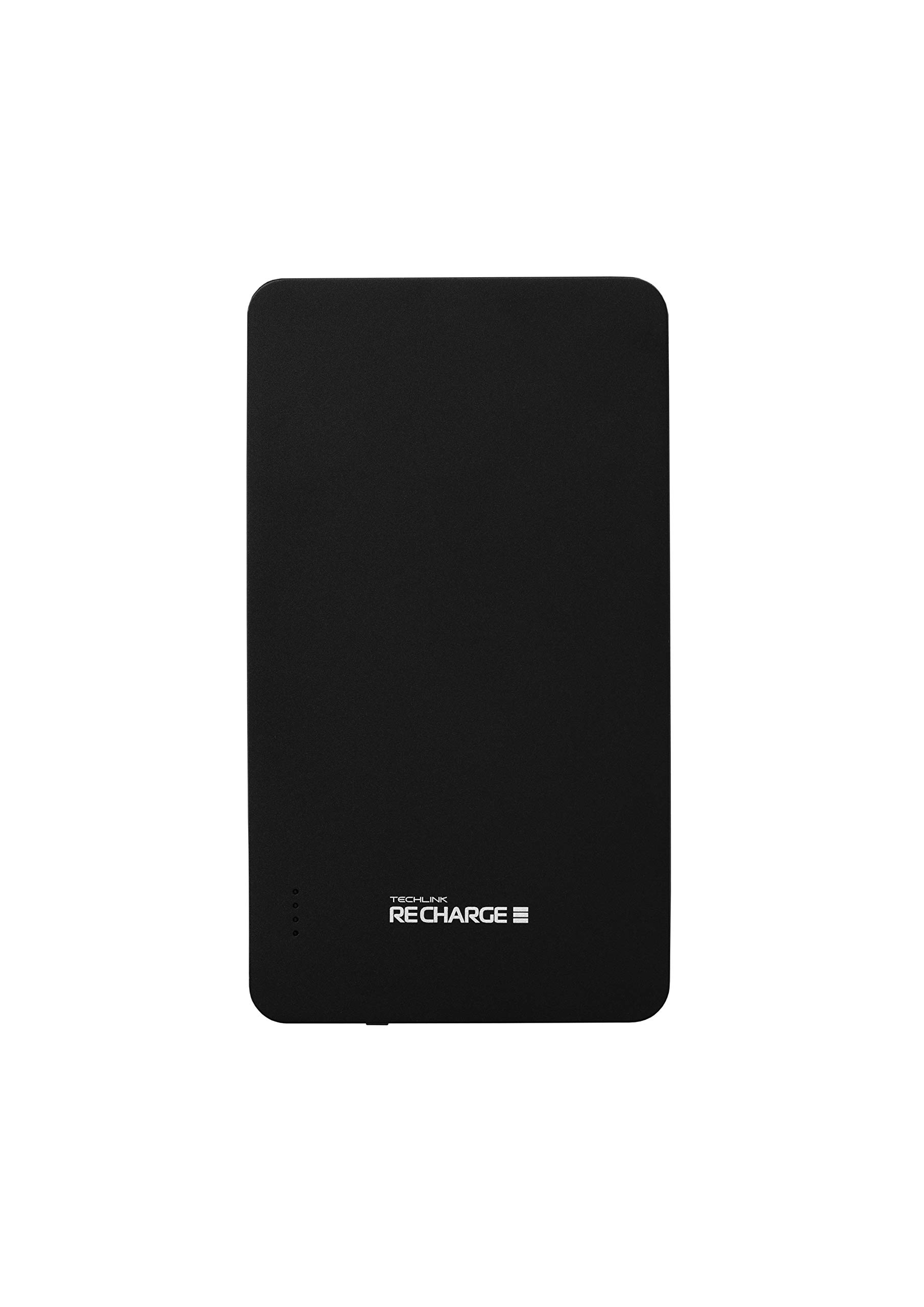 Techlink Recharge RC5000 - Ultra-Thin Lightning and USB-C Portable Travel Charger with Built-In Apple Lightning & USB-C Charging Cables for Apple iPhone, iPad, Samsung Galaxy, Huawei and more - Black