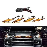 neynavy 4 PCS Amber LED Lights, Grille Raptor Lamps