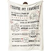 Craftique Girlfriend Gifts, Valentines Day Anniversary Birthday Gifts for Girlfriend Boyfriend- I Love You Blanket for Him Her- Romantic Gift for Him Her Husband Wife Fiance, 60”×50”