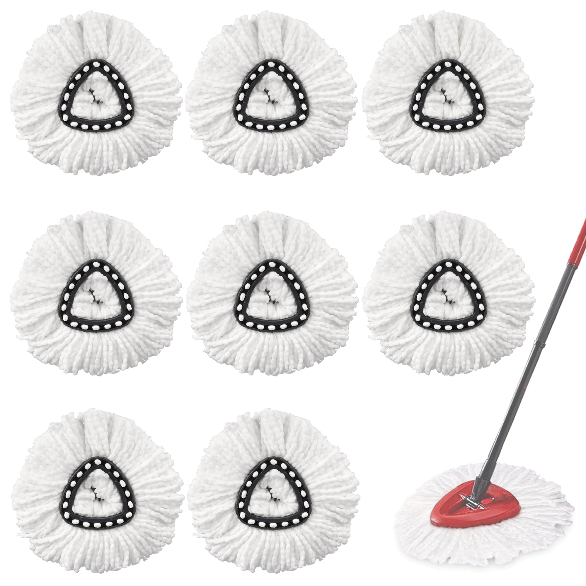 Photo 1 of Microfiber Spin Mop Refills?8 Pack Mop Replacement Heads?Spinning Mop Replace Head for Deep Cleaning All Hard-surfaced Floors