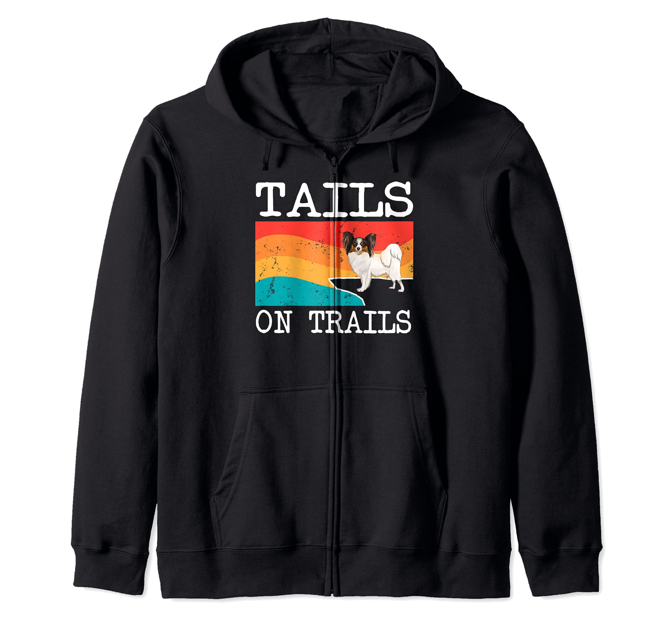Tails On Trails Soft Coated Wheaten Terrier Dog Funny Hiking Zip Hoodie