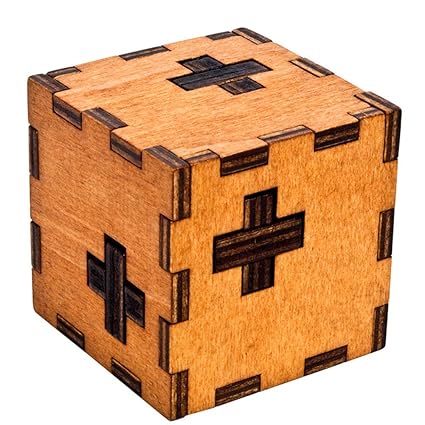 DYTesa Funny Wooden Cubic Luban Lock Puzzle Toys for Adults Kids