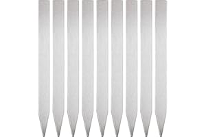 ABBECIAO 3/8" x 6" Aluminum Plant Markers Garden Labels Flower Stakes 14ga. Thick with Deburred Edges for Metal Stamping and Engraving. Pack of 25