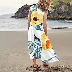 Generic Maxi Dress for Women Sleeveless Round Neck
