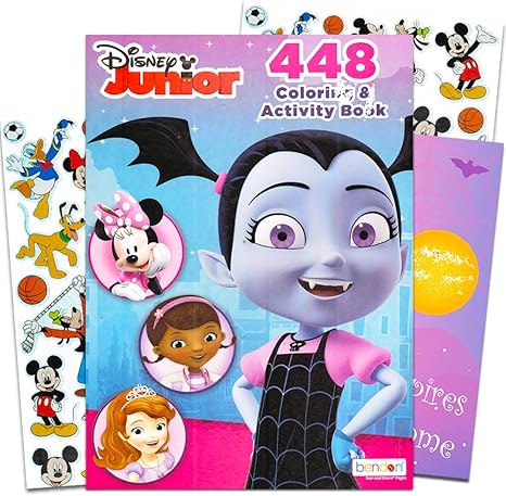 Disney Vampirina Giant Livre De Coloriage Avec Autocollants Jouets De Vampirina Fournitures De Fete Amazon Ca Jeux Et Jouets