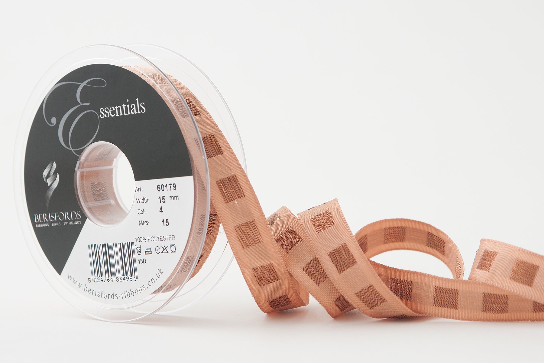 Berisfords Ribbon, Creta/Copper, 15 mm