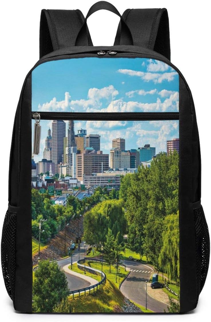 cityscape laptop backpack