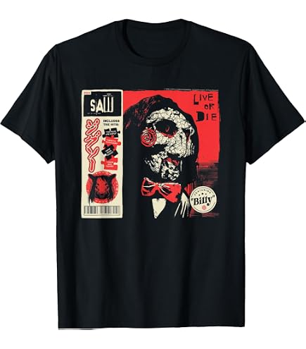 Amazon.com: Saw Jigsaw Movie T Shirt Japanese Print Mens Short