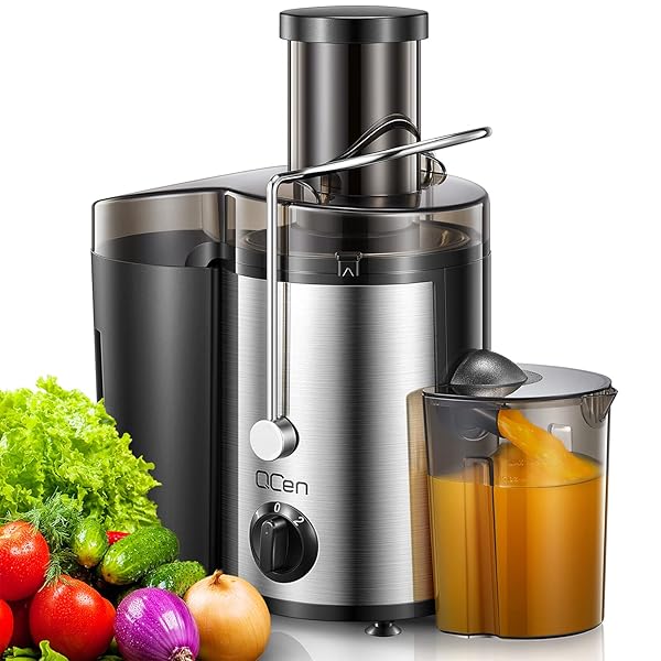 QCEN JUICER MACHINE, 500W CENTRIFUGAL JUICER EXTRACTOR WITH...