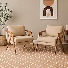 Poltrona Mona Luxo Madeira Maciça Tecido Veludo Bege