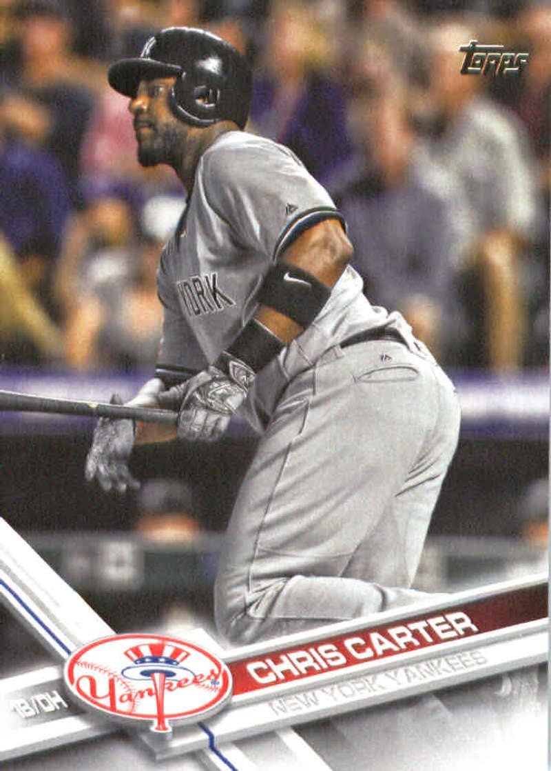 Amazon Com 2017 Topps Series 2 438 Chris Carter New York Yankees Baseball Card Collectibles Fine Art