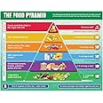 Above All Advertising Healthy Food Pyramid Chart | Food of Pyramid | Food Diet and Nutrition Pyramid Poster for Kids and Childrens | Food Stickers for Kids (22" x 28")