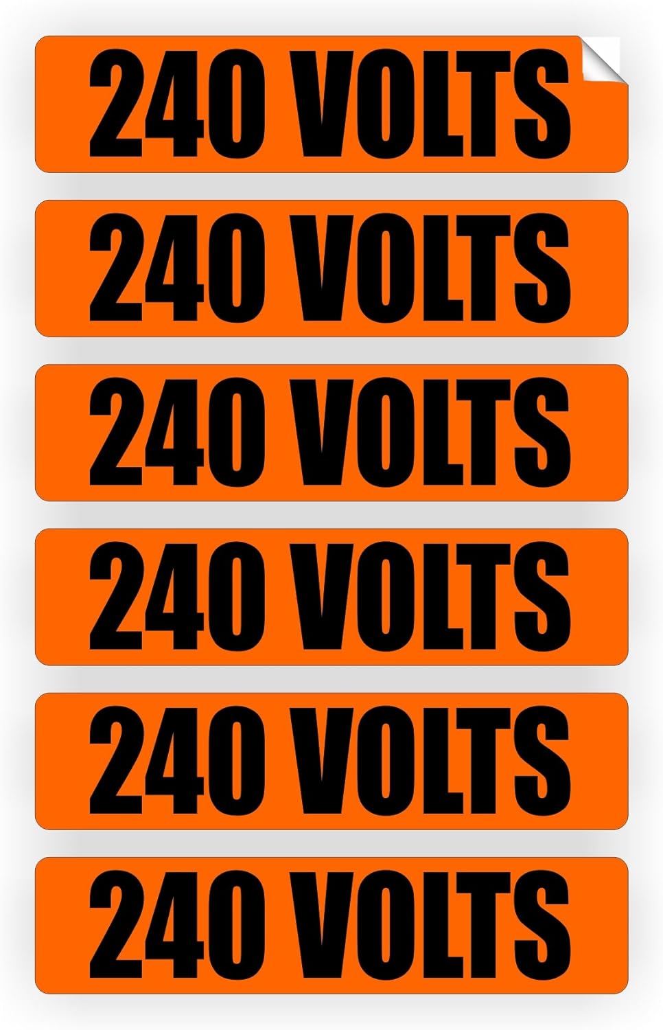 240 Volts Voltage & Conduit Markers Stickers Decals