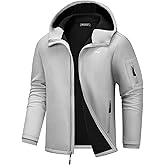 WULFUL Men's Lightweight Softshell Jacket Warm Fleece Lined Windbreaker Waterproof Soft Shell for Outdoor Hiking