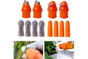 YBB 12 Pcs Gardening Silicone Thumb Knife Harvesting Tool, Separator Finger Plant Fruit Picking Knife Garden Tool (L)