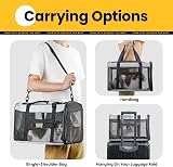 Conlun Cat Carrier Bag Soft-Sided Pet Carrier 4-Sided Mesh Grey M view 7