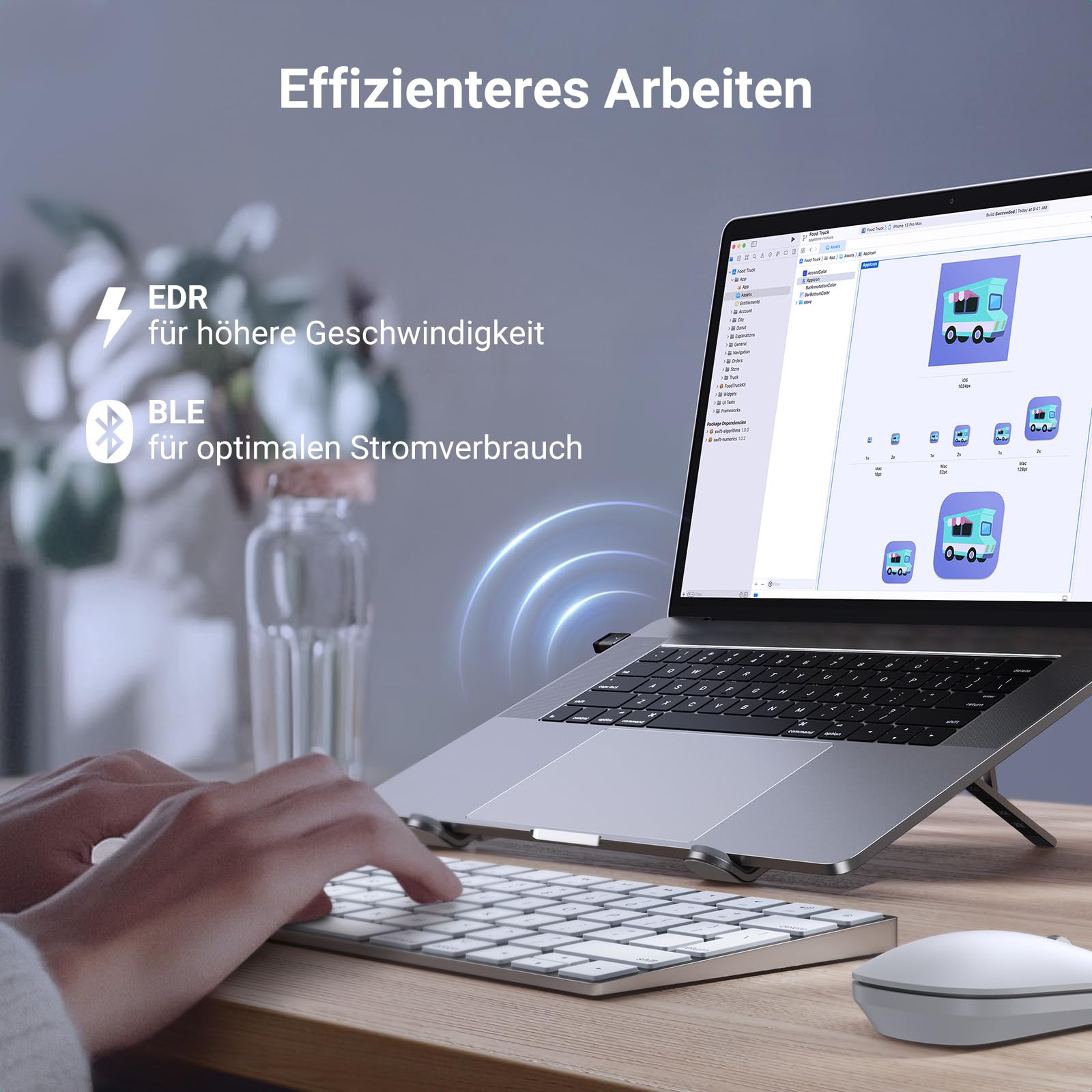 UGREEN Bluetooth 6.0 Adapter Dongle für PC, USB Bluetooth Stick für Maus 4
