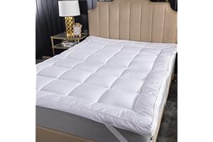 ANALIN Extra Thick Twin XL Mattress Topper Dorm Bedding. Breathable Cooling Mattress Pad Cover.100% Cotton Pillow Top Quilted Mattress Protect Bed Mattress Topper1400GSM Soft Down Alternative Fill (39x80'')