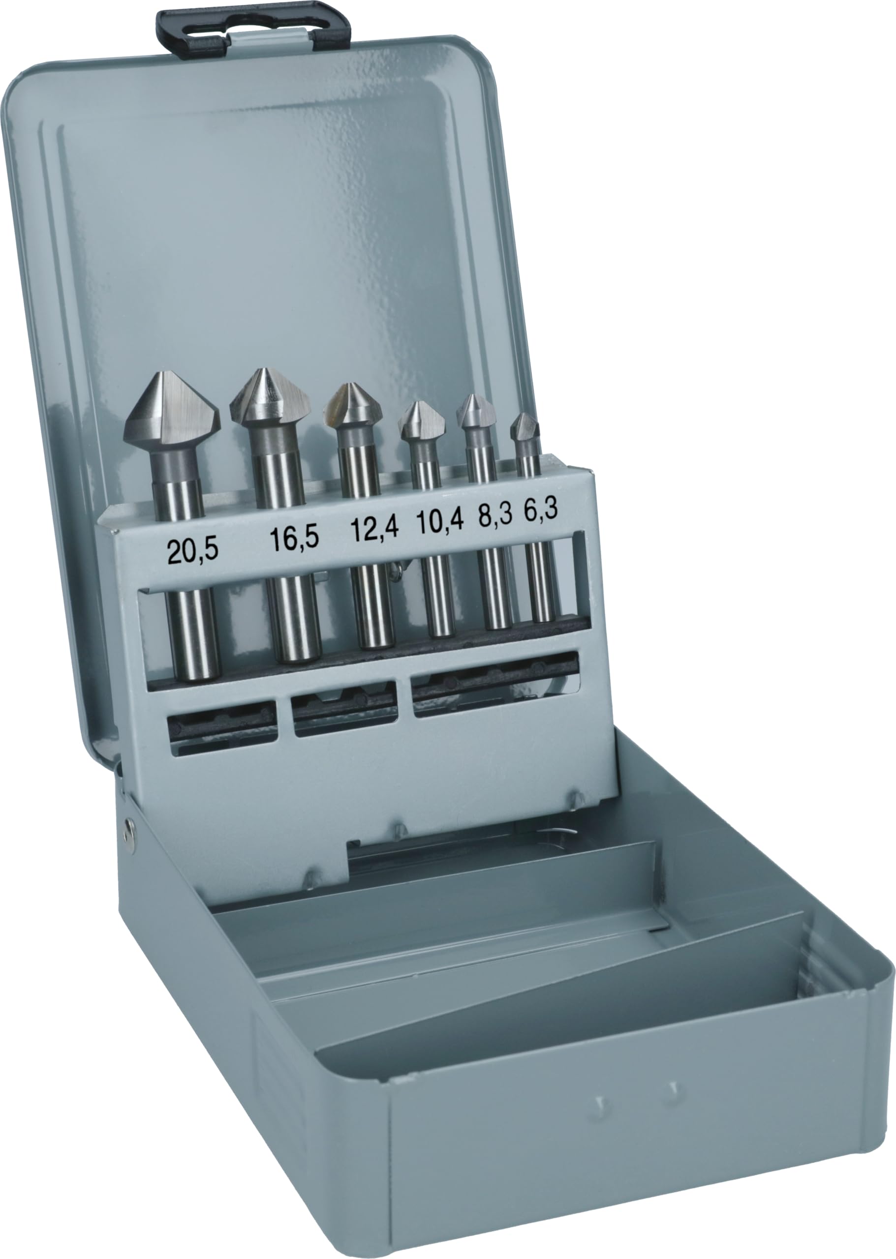 Bosch Accessories 2608597527 6-Piece Rose Head Countersink Set 45; 63 mm / 5-10 mm / 6.3; 8.3; 10.4; 12.4; 16.5; 20.5 mm