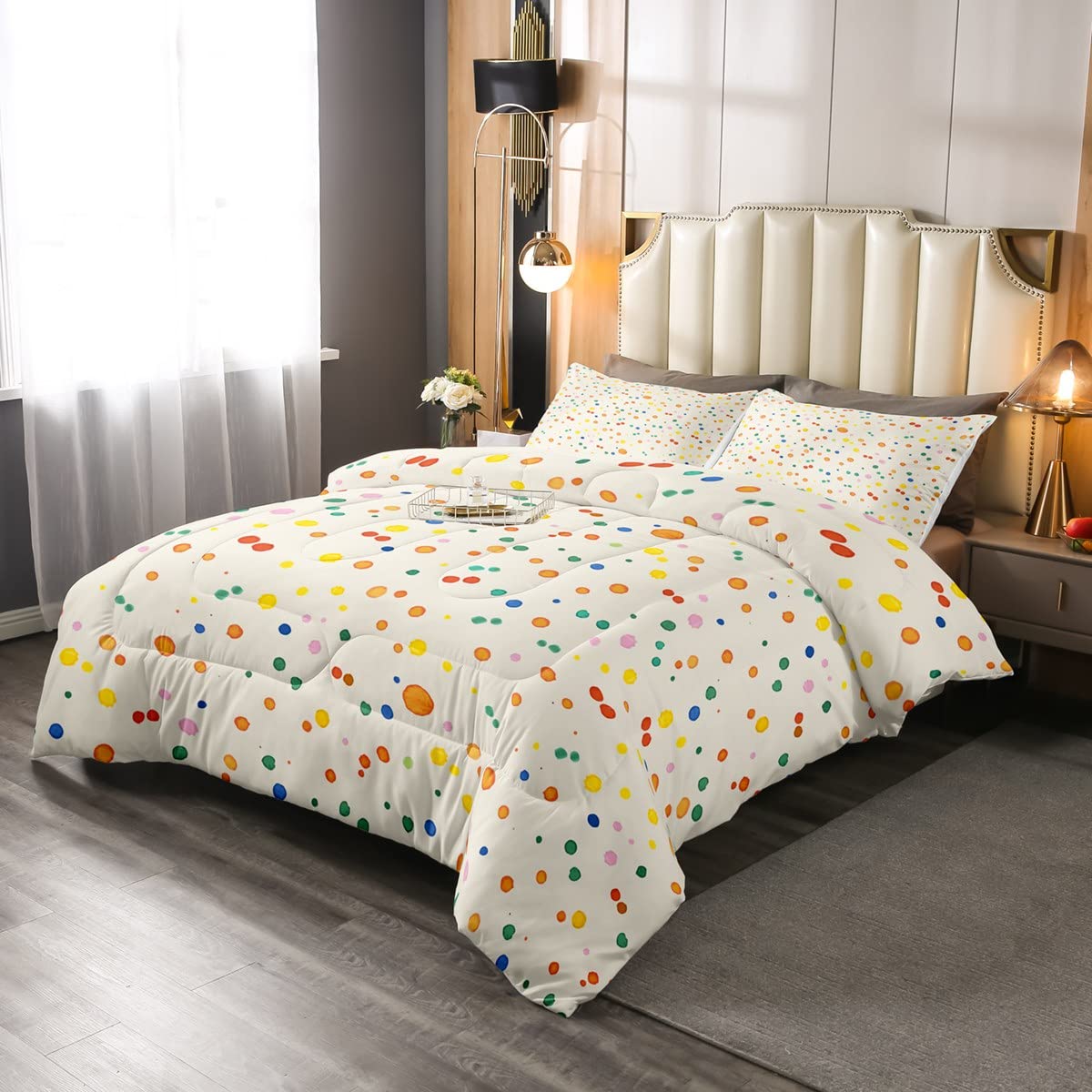 Tie Dye Comforter Dots Watercolor Bedding Sets