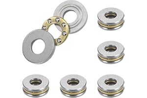 Vleant 6Pcs F4-10M Plane Thrust Bearings Precision Engineered Miniature 4x10x4mm Bearing Steel with Brass Cage Assembly