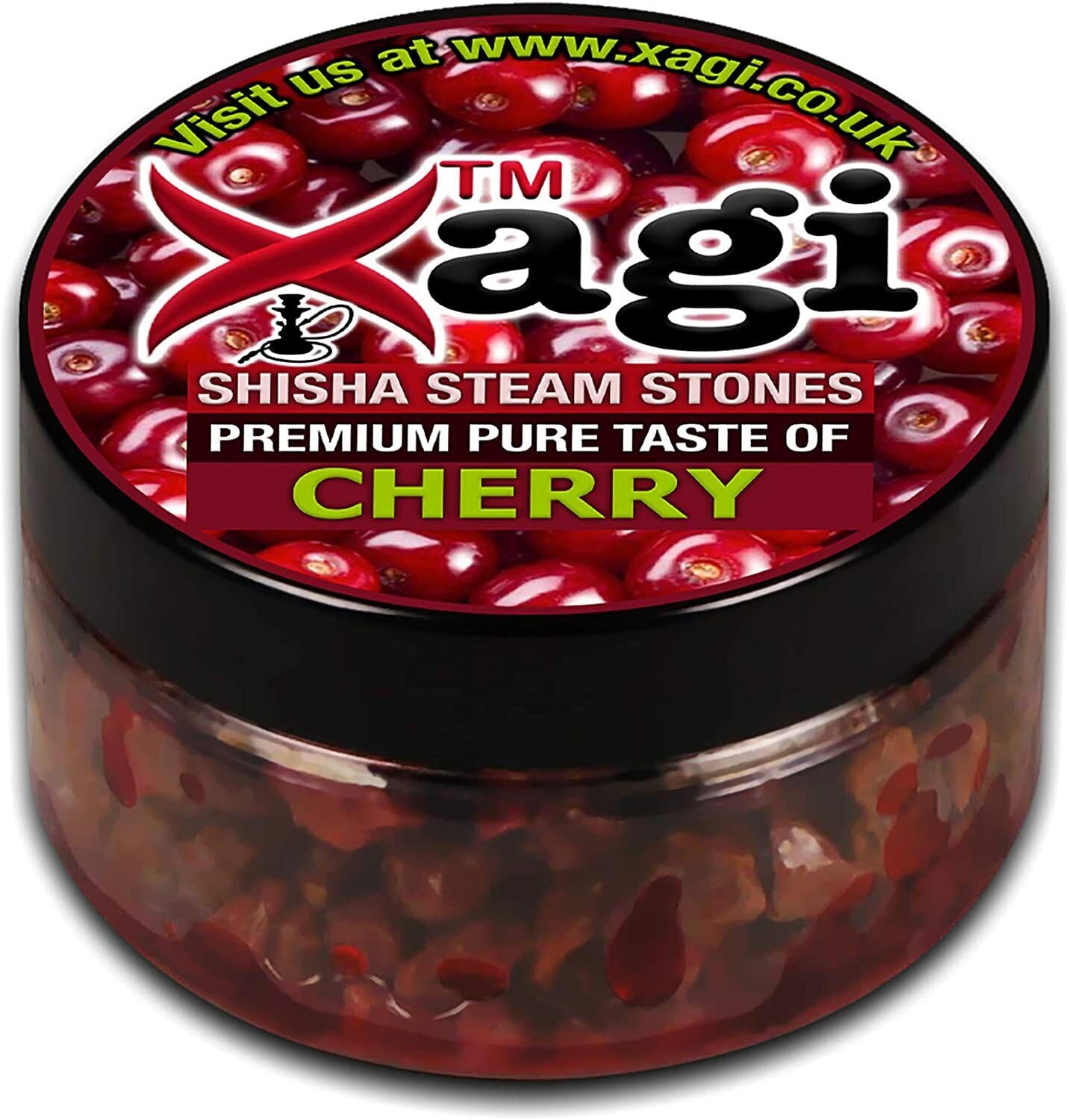 Xagi Cherry Shisha Flavour Hookah Flavour Nicotine-Free No-Tobacco Shisha Steam Stones 100g