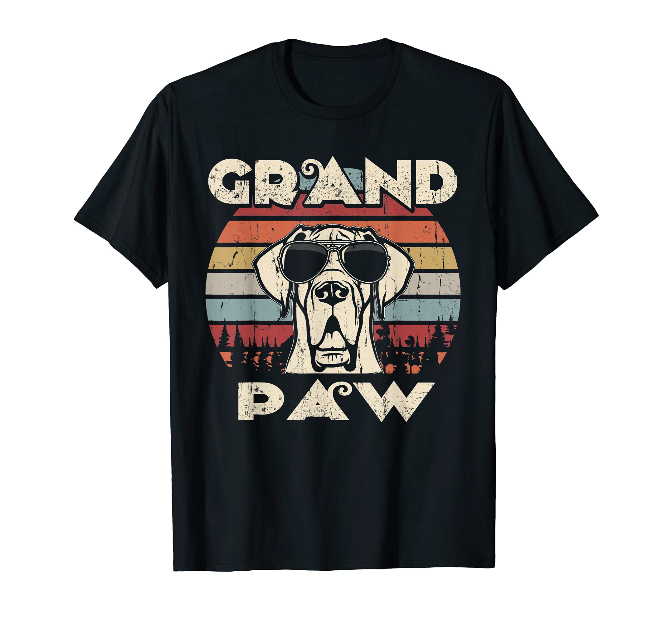 Grand Paw Great Dane dog lovers vintage retro T-Shirt
