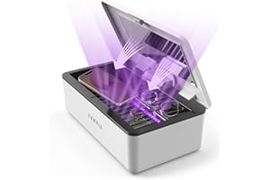 ENNVA UV Light Sanitizer - Large UV-C Light Box - Powerful 360° Ultraviolet Box - Portable UV Cleaner for Cell Phone, Keys, Glasses, Earphone - White