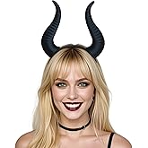MOSTORY 3D Demon Horns Headband for Women Men Cosplay, Dark Devil Horns Headband for Adult Halloween Costume (Detachable)