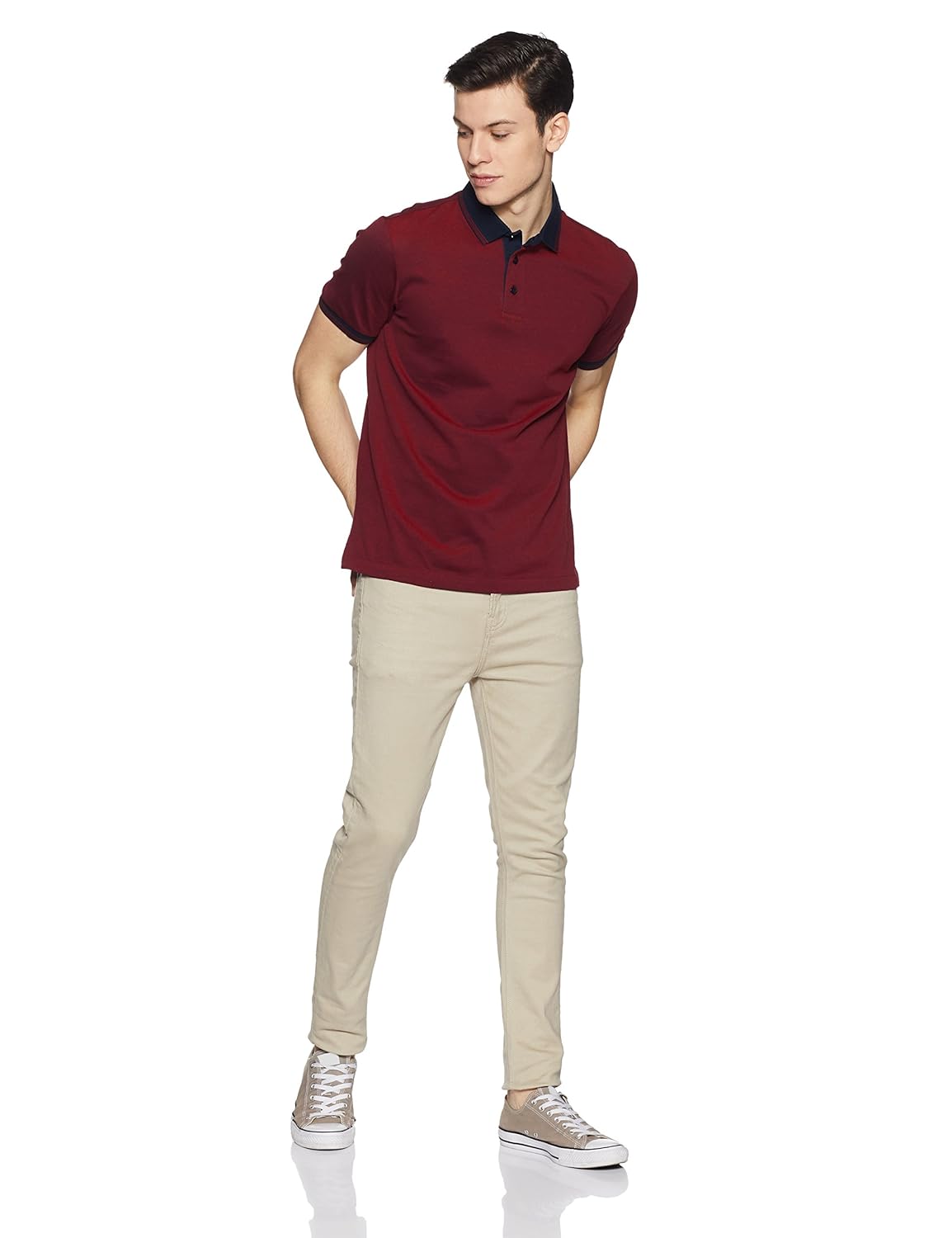 arrow sports men's checkered regular fit t-shirt