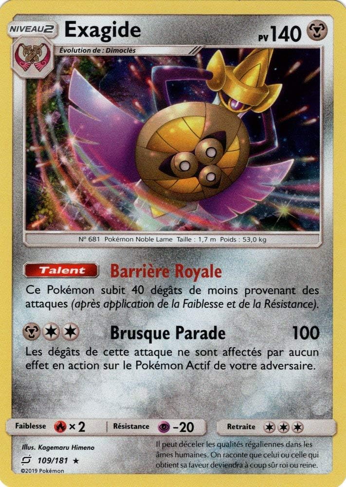 Carte Pokemon Tcg 140pv Fr Rare Holo 100 160 Exagide Pokemon Individual Cards Collectible Card Games