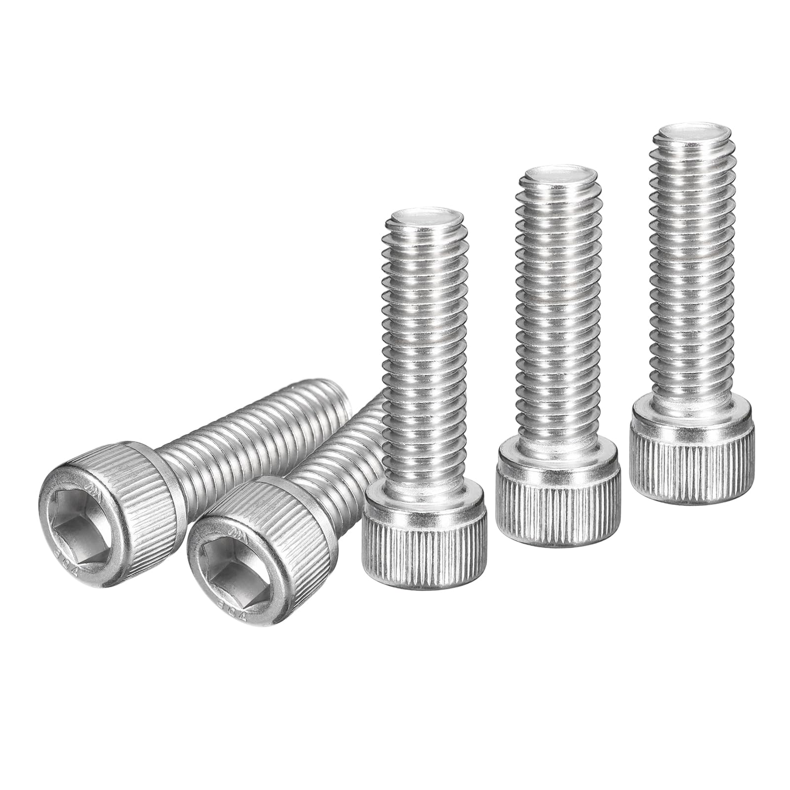 DTGN 3/8-16x1-1/4" Socket Head Cap Screws Bolts, 15Pcs 304 Stainless Steel 18-8, Machine Hex Socket Screw, Hex Drive, Bright Finish, UNC Coarse Thread Fully Threaded
