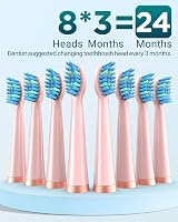 Coulax Pro Sonic Electric Toothbrush 8 Heads 5 Modes 120 Days Use 3-Hour Charge view 3