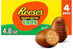 REESE'S Milk Chocolate Peanut Butter Creme Eggs Candy, Easter, 1.2 oz Box (4 Pieces)