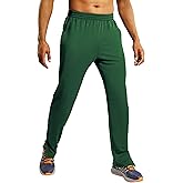 MIER Men’s Sweatpants with Pockets, Athletic Training Track Jogger, Soccer Warm-up Pants with Zipper Ankle