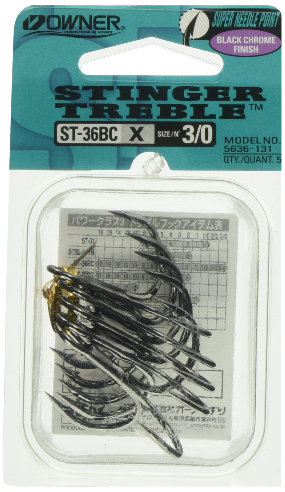 OWNER カルティバ ST-36BC スティンガートリプルフック 3/0号の商品画像
