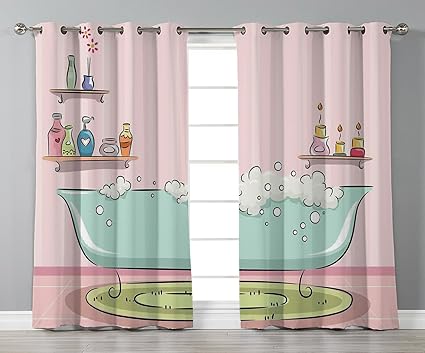 Amazon Com Stylish Window Curtains Teens Girls Illustration Of A