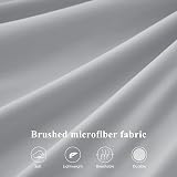 Aisbo King Size Fitted Sheet Grey Extra Deep Pocket 16inch Microfiber view 5