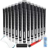 CHAMPKEY X-WEAVE Rubber Golf Grips 13 Pack with Full Repair Kits - Medium Lower Hand Golf Club Grips - Enhanced Grip and Traction Golf Grips for Men and Women