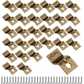 JCHL Table Desk Top Fasteners with Screws Bronze Heavy Duty Z Table Top Connectors Table Clips/Table Top Brackets, 30 Packs Set (Include 30 Clips and 30 Screws) Bronze-30
