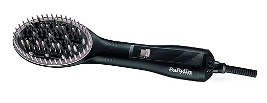 BaByliss AS140E Warmluftbürste Dry und Style mit Ionic- und Glätt-Funktion, schwarz