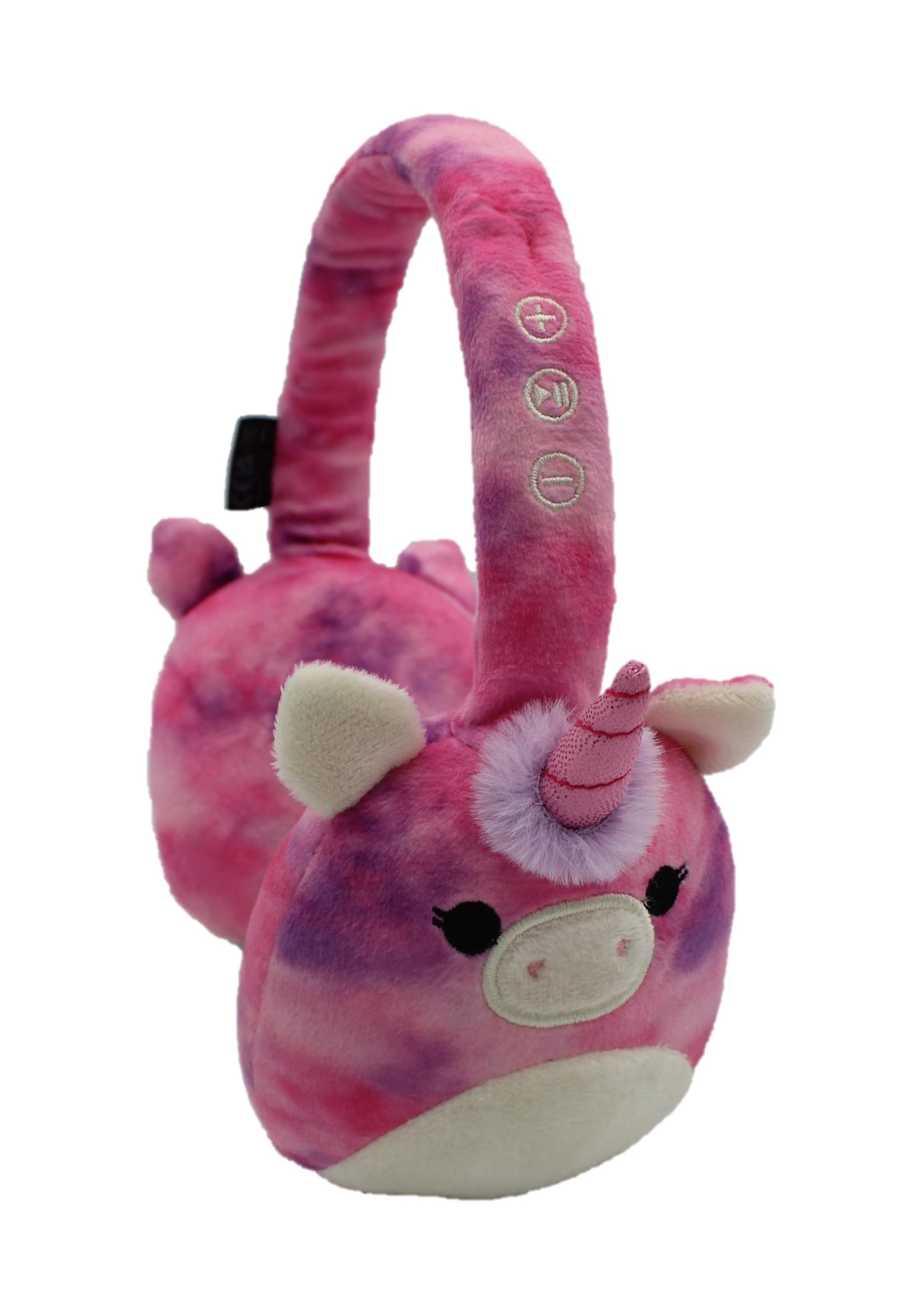 Squishmallows Lola The Unicorn Plush Bluetooth Headphones With Built-in Microphone To Make And Receive Calls. 10 Meter Bluetooth Range, Volume Control, Soft Plush Ear Cushions And Adjustable Headband