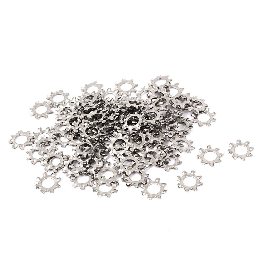 Sourcingmap M4 304 Stainless Steel External Washers 100 Pcs