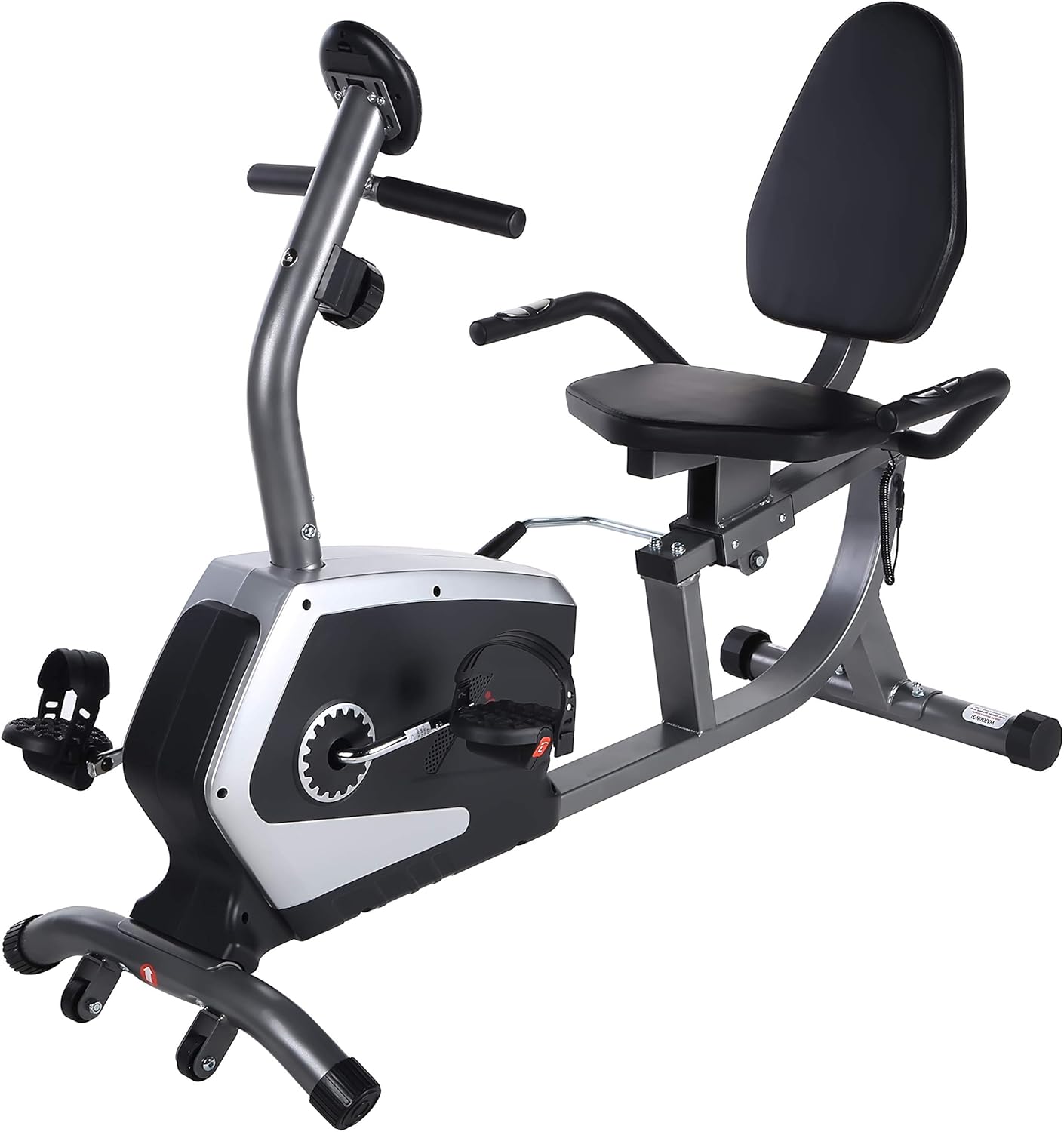 Sunny Health & Fitness Magnetic Recumbent Exercise Bike, Pulse Rate Monitoring, 300 lb Capacity, Digital Monitor and Quick Adjustable Seat | SF-RB4616 : Sports & Outdoors