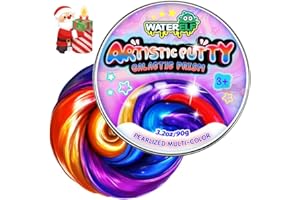 WATERELF Play Putty Slime Stocking Stuffers for Kids, Fidget Sensory Artistic Therapy Putty Toys for Boys Girls Adults, Stress Relief Non-Sticky – Gold/Blue/Red/Purple