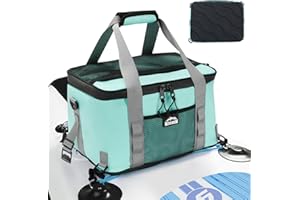 Widitn Waterproof Paddle Board Cooler, Upgraded Hard Bottom Paddleboard Cooler Deck Bag with Adjustable Strap, Bottle Opener, SUP Kayak Cooler Fits 30 Cans for Paddleboarding, Kayaking, Camping